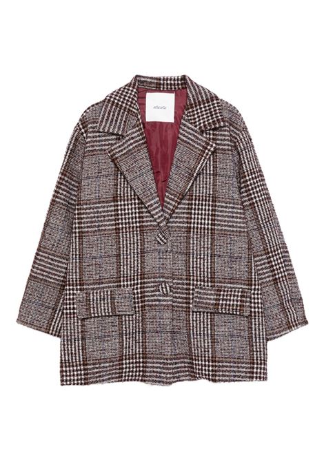 Cappotto a quadri Lù-Lù BY MISS GRANT | LL3991BORDEAUX